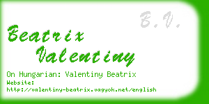 beatrix valentiny business card